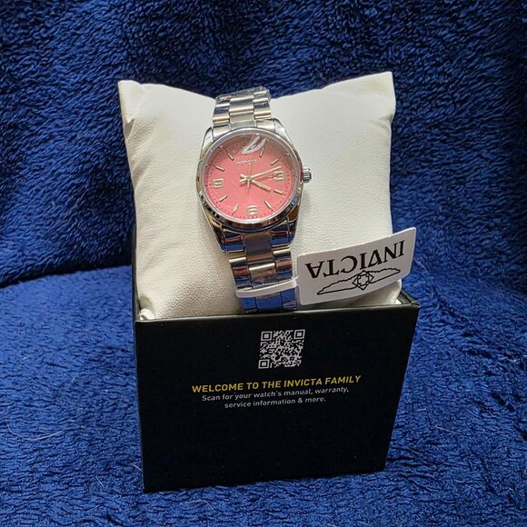 NWT Invicta Celestial Maya Women\'s Watch 28mm Silver Case/Pink Face (69188)